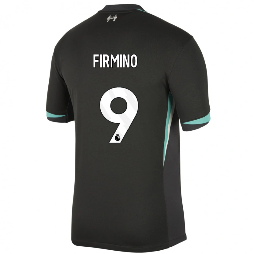 Danxen Uomo Maglia Roberto Firmino #9 Nero Antracite Bianco Kit Gara Away 2024/25 Maglietta