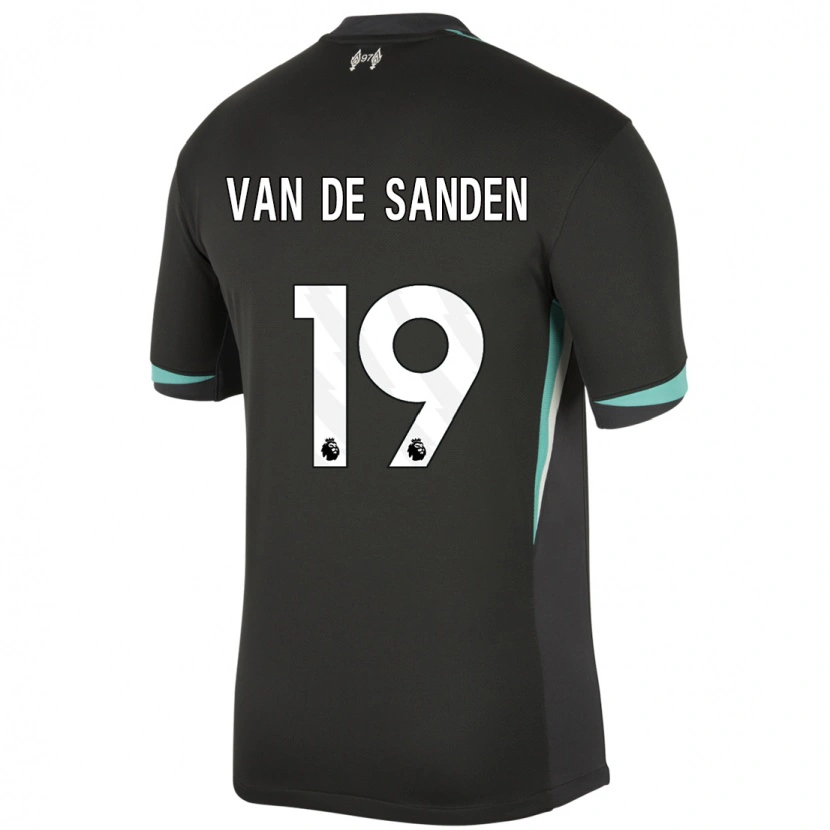 Danxen Uomo Maglia Shanice Van De Sanden #19 Nero Antracite Bianco Kit Gara Away 2024/25 Maglietta