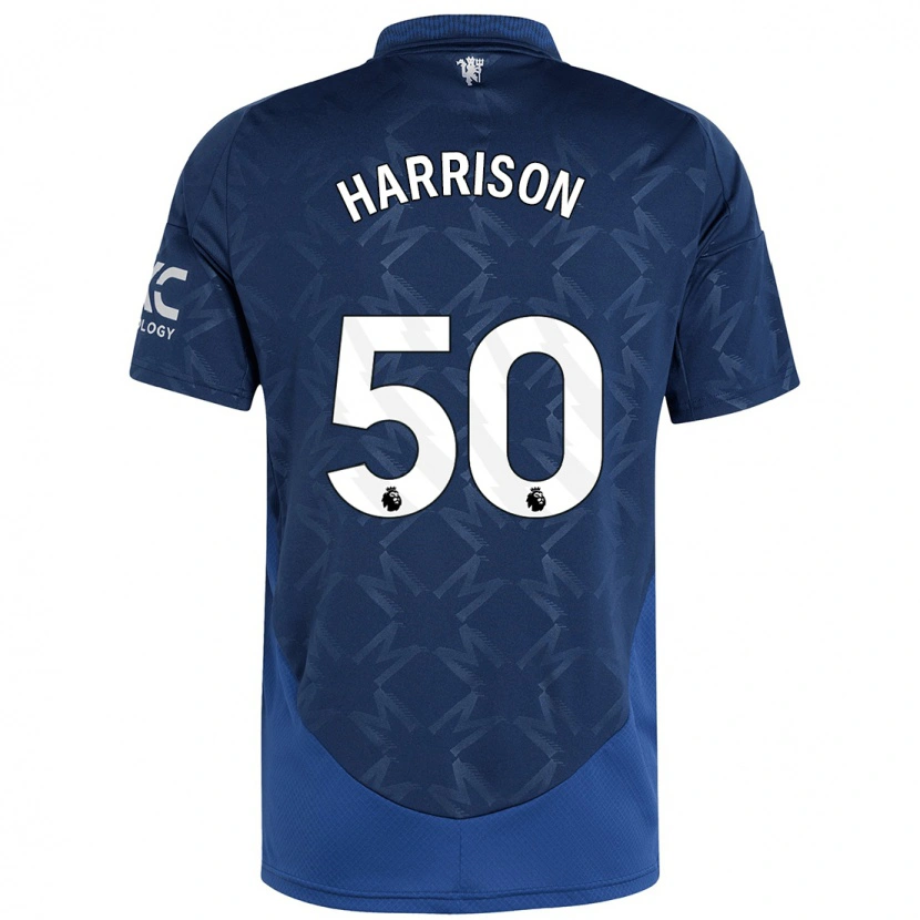 Danxen Uomo Maglia Elyh Harrison #50 Indaco Kit Gara Away 2024/25 Maglietta