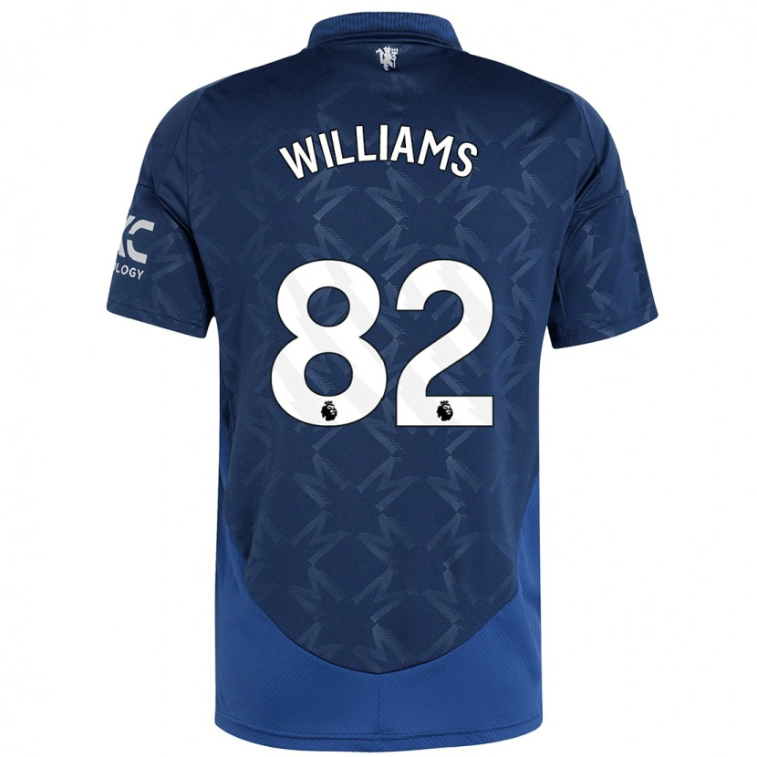 Danxen Uomo Maglia Ethan Williams #82 Indaco Kit Gara Away 2024/25 Maglietta