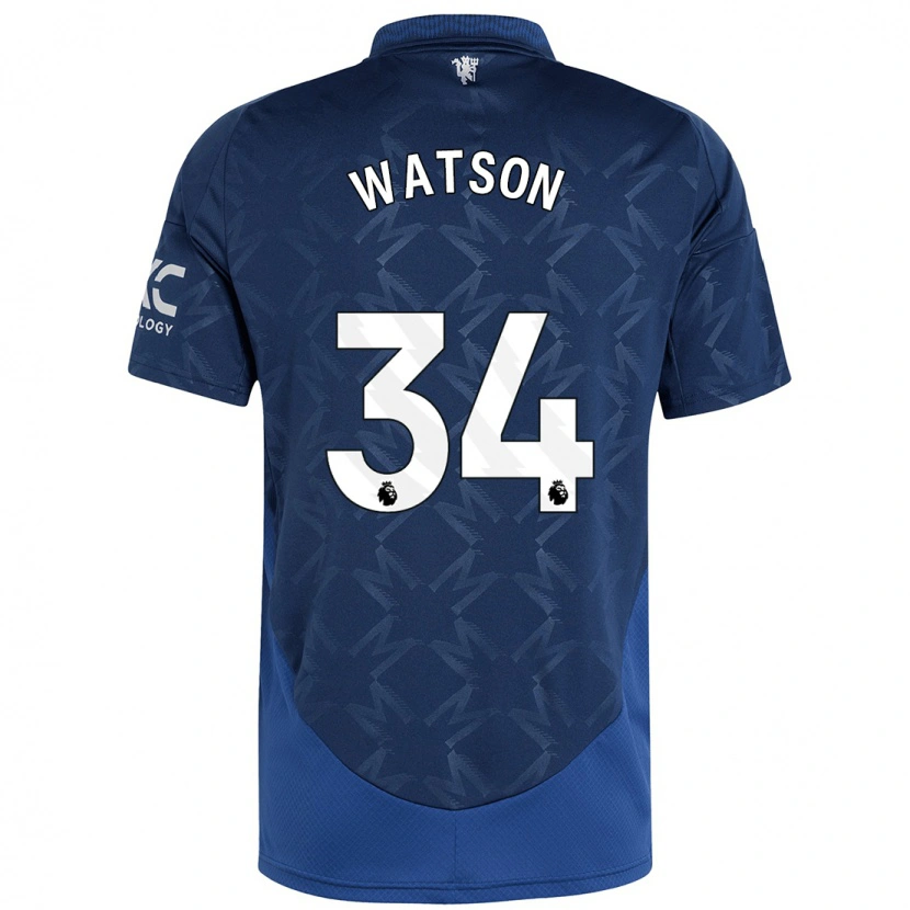 Danxen Uomo Maglia Emma Watson #34 Indaco Kit Gara Away 2024/25 Maglietta
