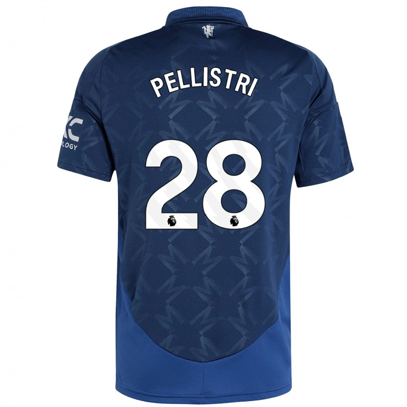 Danxen Uomo Maglia Facundo Pellistri #28 Indaco Kit Gara Away 2024/25 Maglietta