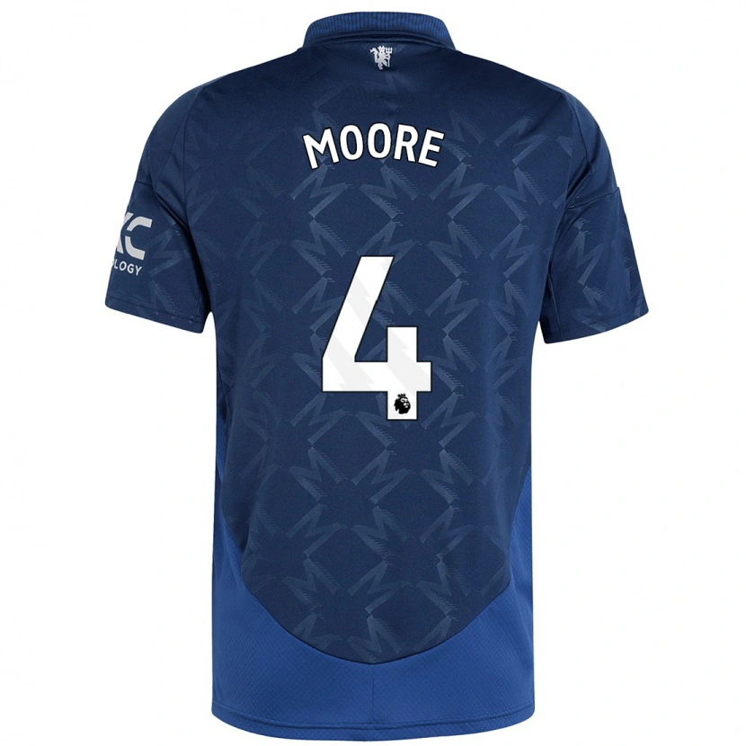 Danxen Uomo Maglia Jade Moore #4 Indaco Kit Gara Away 2024/25 Maglietta
