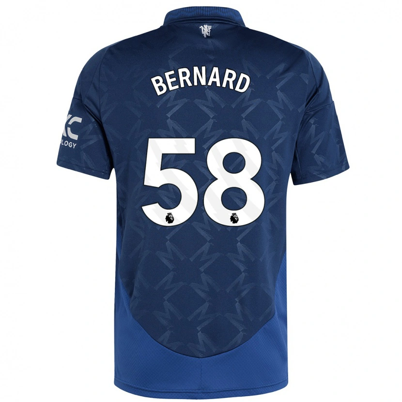 Danxen Uomo Maglia Bernard #58 Indaco Kit Gara Away 2024/25 Maglietta