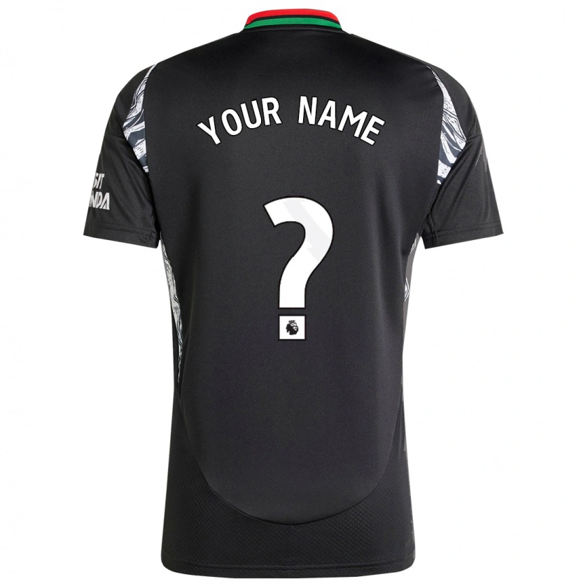 Danxen Uomo Maglia Il Tuo Nome #0 Nero Kit Gara Away 2024/25 Maglietta