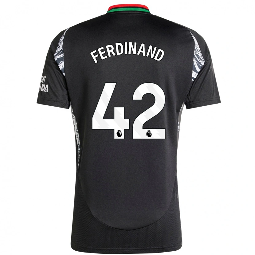 Danxen Uomo Maglia Seb Ferdinand #42 Nero Kit Gara Away 2024/25 Maglietta