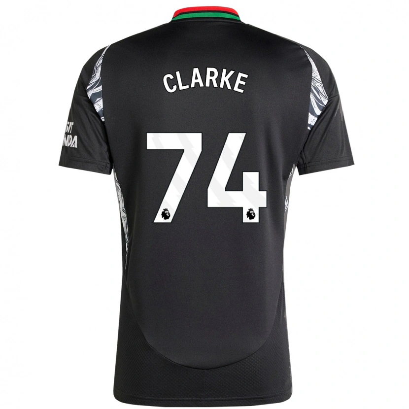 Danxen Uomo Maglia Brayden Clarke #74 Nero Kit Gara Away 2024/25 Maglietta
