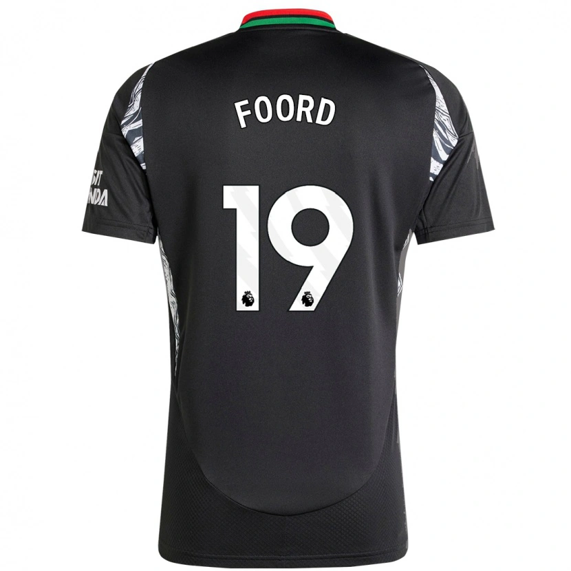 Danxen Uomo Maglia Caitlin Foord #19 Nero Kit Gara Away 2024/25 Maglietta