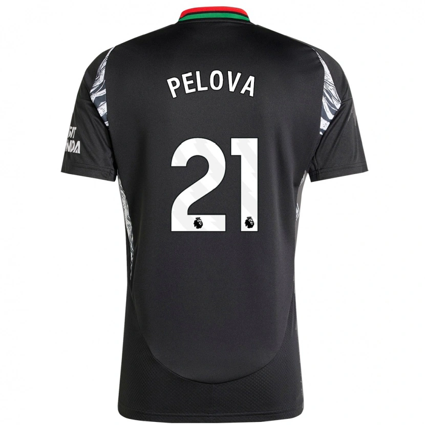 Danxen Uomo Maglia Victoria Pelova #21 Nero Kit Gara Away 2024/25 Maglietta