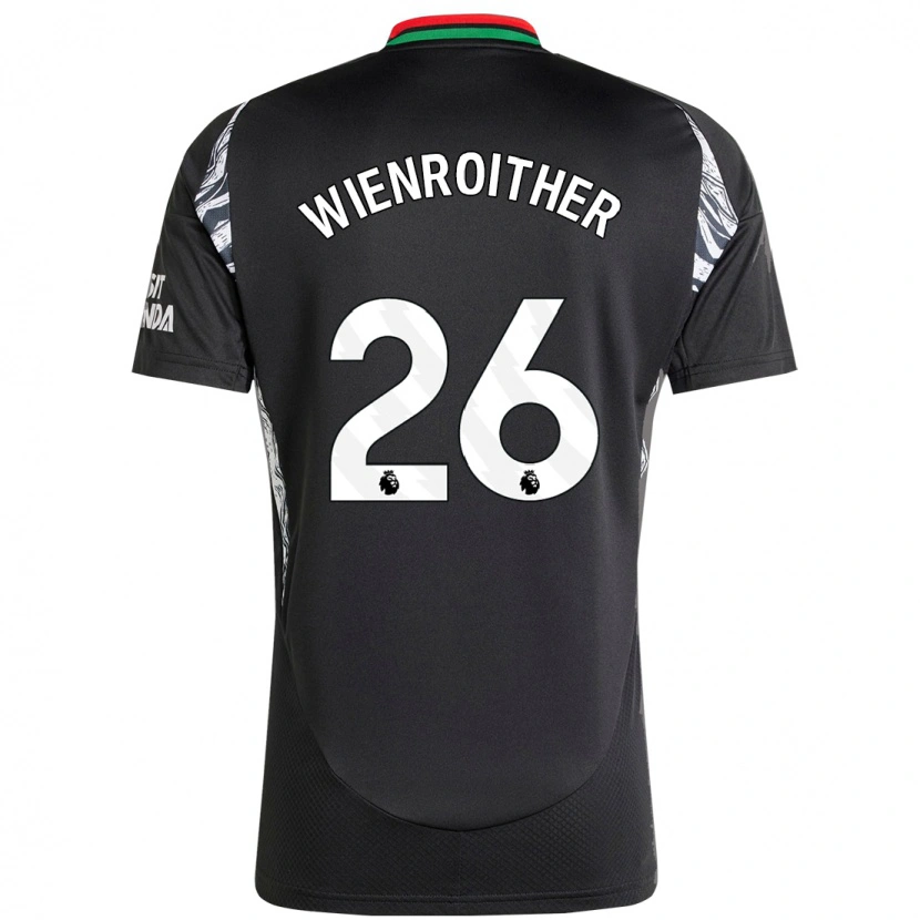 Danxen Uomo Maglia Laura Wienroither #26 Nero Kit Gara Away 2024/25 Maglietta