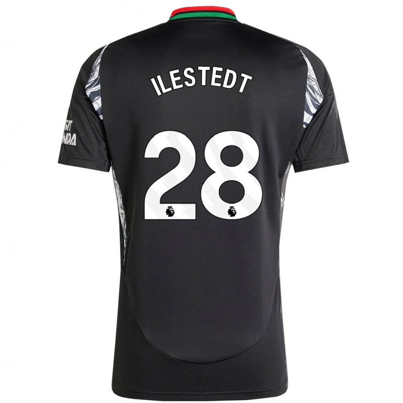 Danxen Uomo Maglia Amanda Ilestedt #28 Nero Kit Gara Away 2024/25 Maglietta
