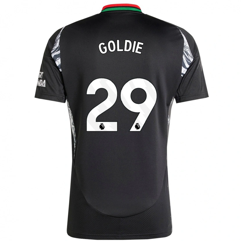 Danxen Uomo Maglia Teyah Goldie #29 Nero Kit Gara Away 2024/25 Maglietta