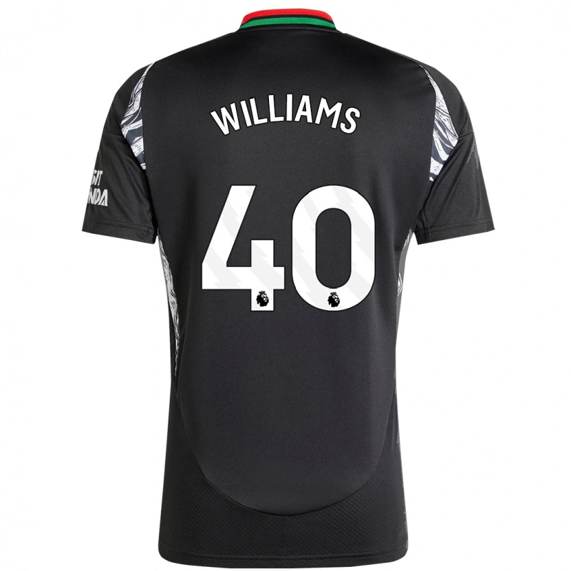 Danxen Uomo Maglia Naomi Williams #40 Nero Kit Gara Away 2024/25 Maglietta