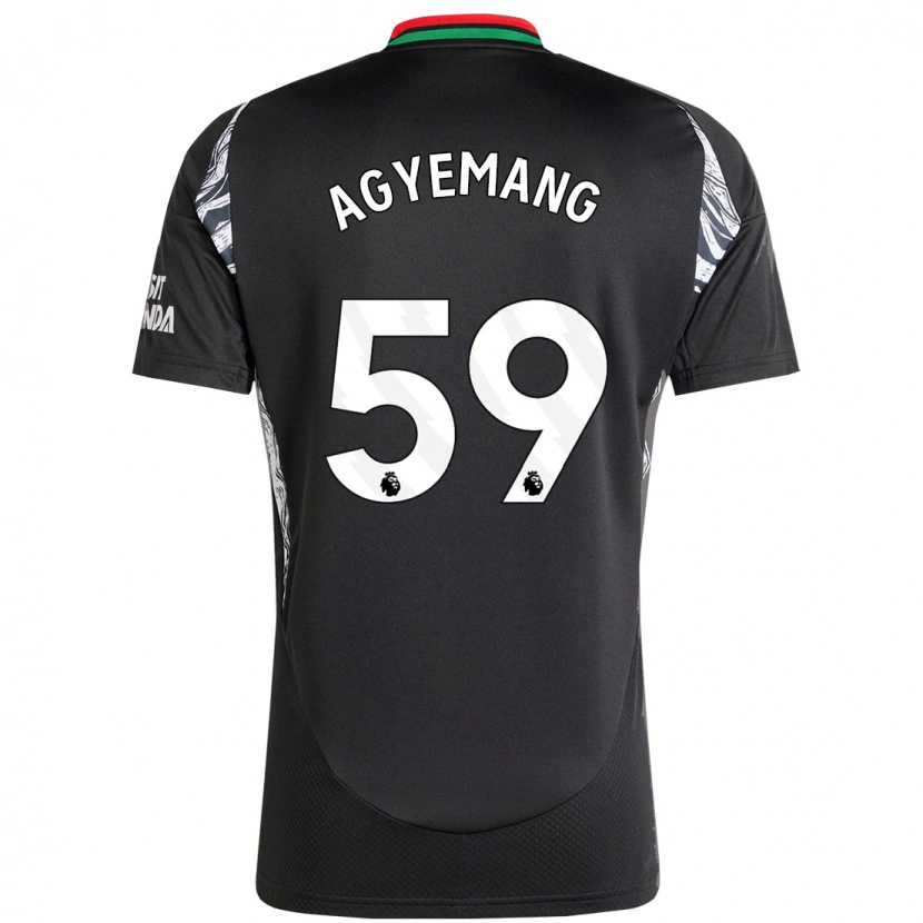 Danxen Uomo Maglia Michelle Agyemang #59 Nero Kit Gara Away 2024/25 Maglietta
