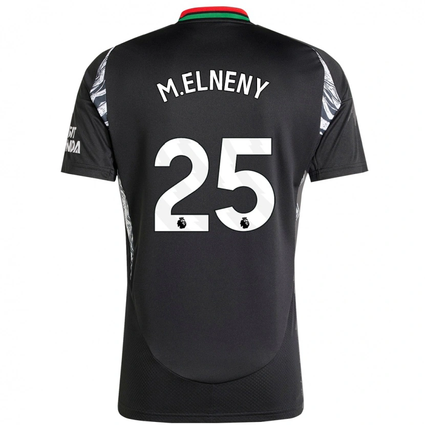 Danxen Uomo Maglia Mohamed Elneny #25 Nero Kit Gara Away 2024/25 Maglietta