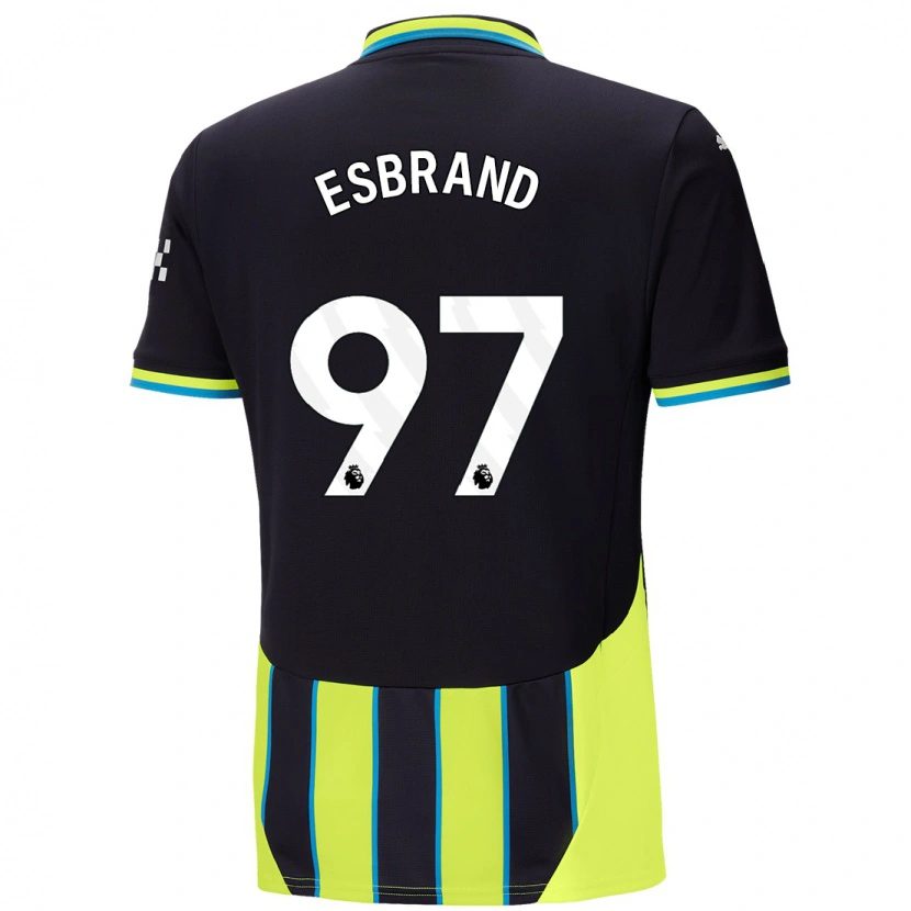 Danxen Uomo Maglia Josh Wilson-Esbrand #97 Blu Giallo Kit Gara Away 2024/25 Maglietta