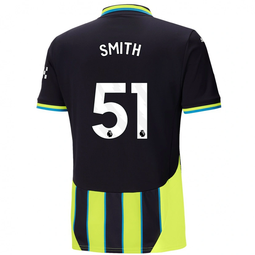 Danxen Uomo Maglia Isaac Smith #51 Blu Giallo Kit Gara Away 2024/25 Maglietta