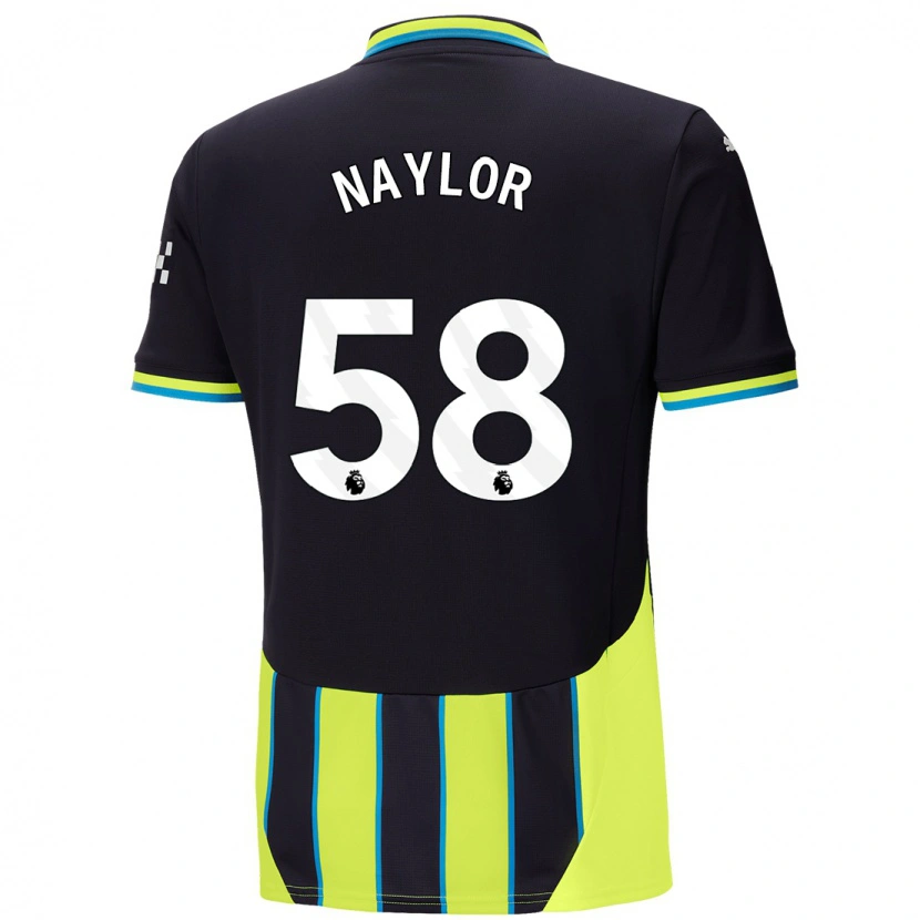 Danxen Uomo Maglia Seb Naylor #58 Blu Giallo Kit Gara Away 2024/25 Maglietta