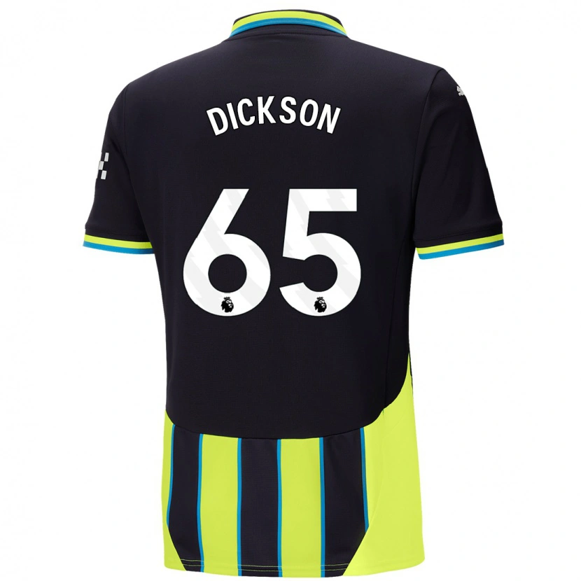 Danxen Uomo Maglia Will Dickson #65 Blu Giallo Kit Gara Away 2024/25 Maglietta