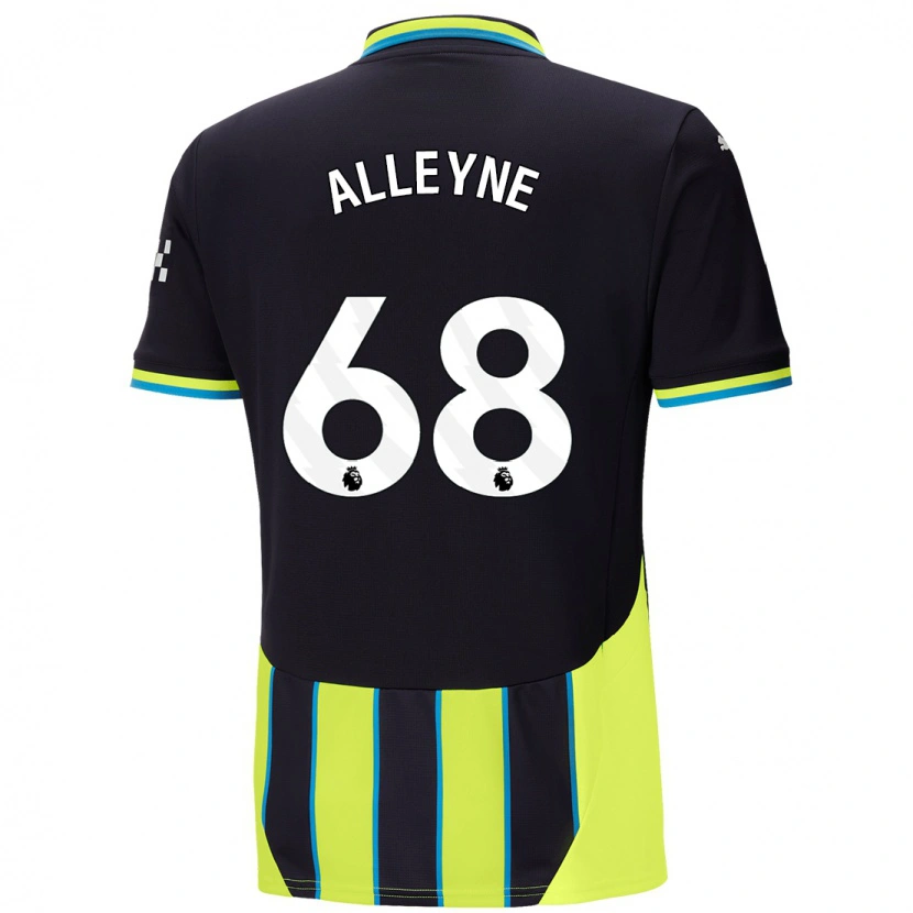 Danxen Uomo Maglia Max Alleyne #68 Blu Giallo Kit Gara Away 2024/25 Maglietta