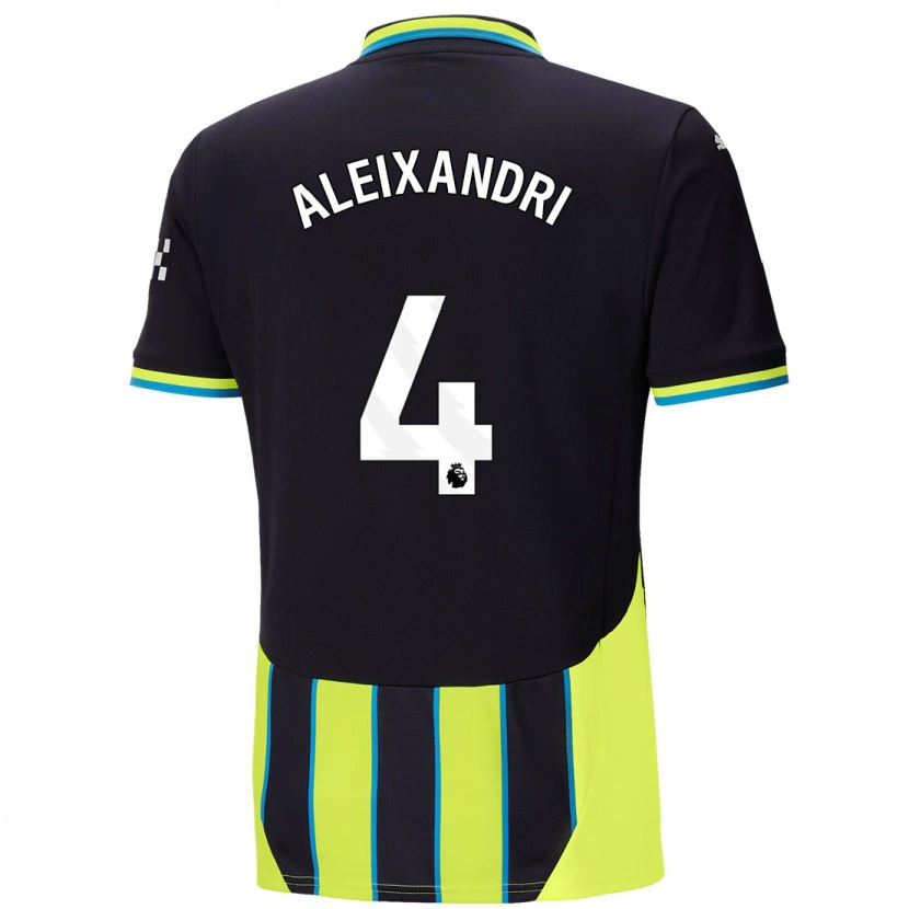 Danxen Uomo Maglia Laia Aleixandri #4 Blu Giallo Kit Gara Away 2024/25 Maglietta