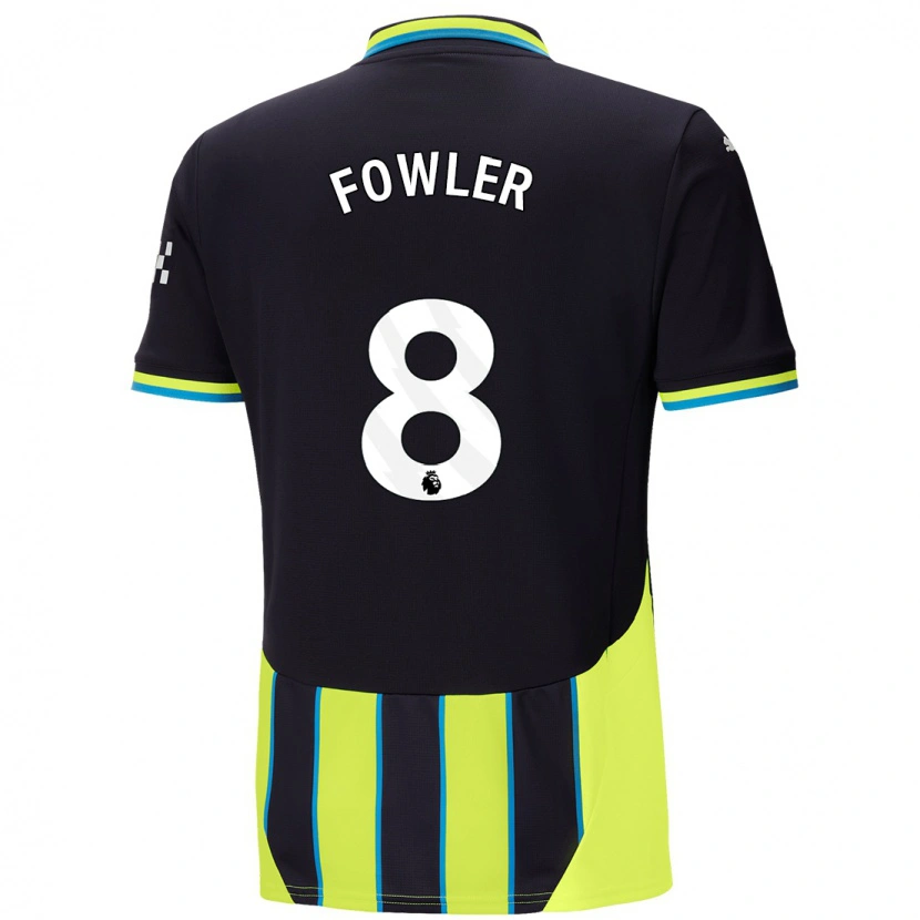 Danxen Uomo Maglia Mary Fowler #8 Blu Giallo Kit Gara Away 2024/25 Maglietta