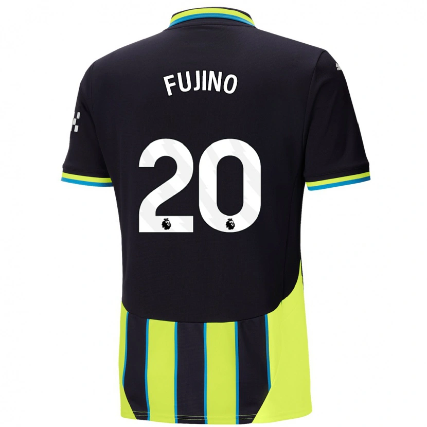 Danxen Uomo Maglia Aoba Fujino #20 Blu Giallo Kit Gara Away 2024/25 Maglietta