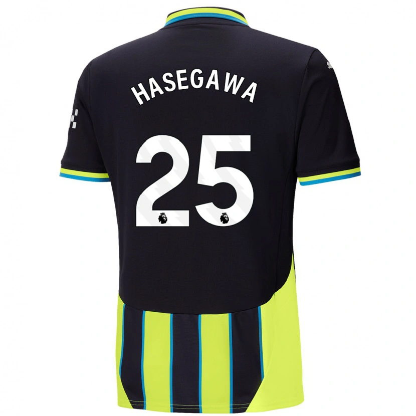 Danxen Uomo Maglia Yui Hasegawa #25 Blu Giallo Kit Gara Away 2024/25 Maglietta