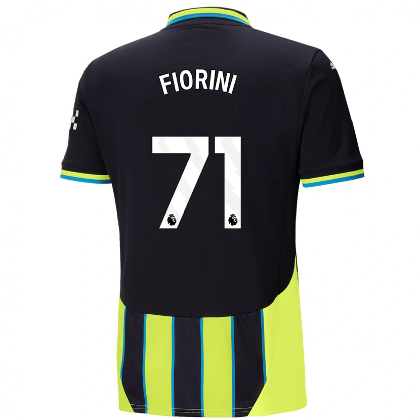Danxen Uomo Maglia Lewis Fiorini #71 Blu Giallo Kit Gara Away 2024/25 Maglietta