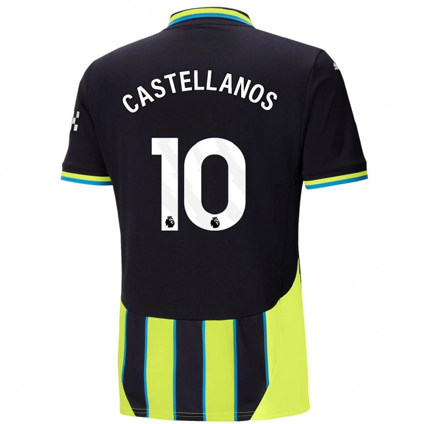 Danxen Uomo Maglia Deyna Castellanos #10 Blu Giallo Kit Gara Away 2024/25 Maglietta