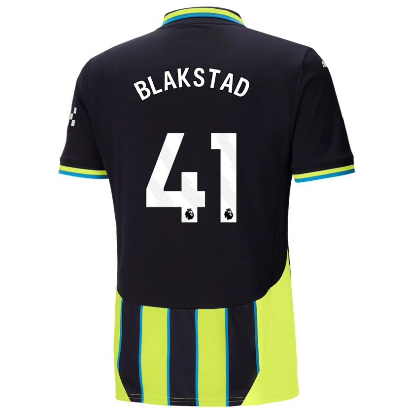 Danxen Uomo Maglia Julie Blakstad #41 Blu Giallo Kit Gara Away 2024/25 Maglietta