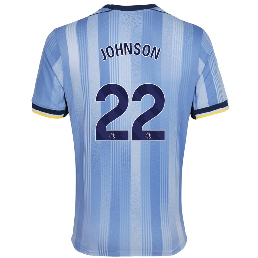 Danxen Uomo Maglia Brennan Johnson #22 Azzurro Chiaro Kit Gara Away 2024/25 Maglietta