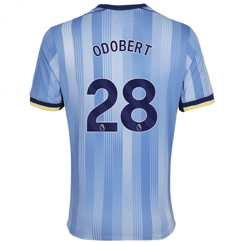 Danxen Uomo Maglia Wilson Odobert #28 Azzurro Chiaro Kit Gara Away 2024/25 Maglietta