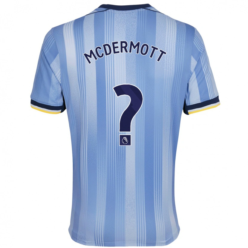 Danxen Uomo Maglia Pele Arganese-Mcdermott #0 Azzurro Chiaro Kit Gara Away 2024/25 Maglietta