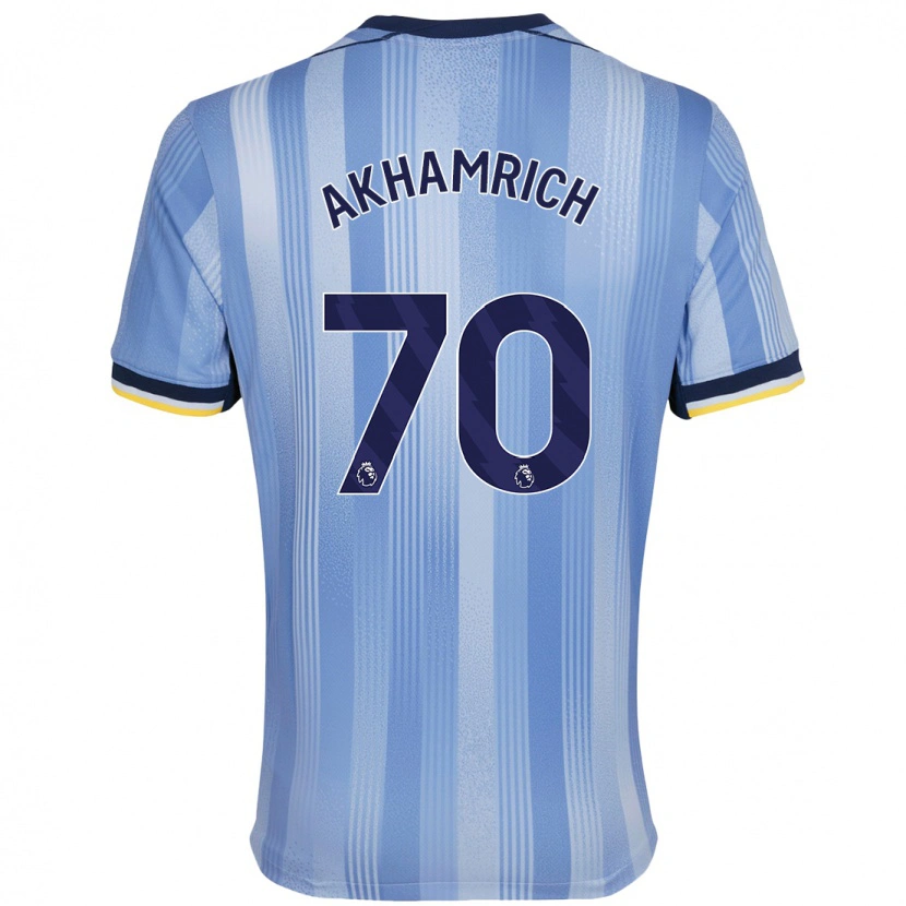 Danxen Uomo Maglia Yusuf Akhamrich #70 Azzurro Chiaro Kit Gara Away 2024/25 Maglietta