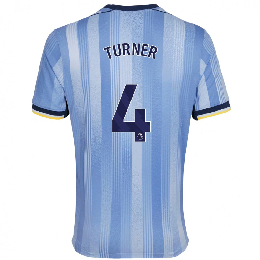 Danxen Uomo Maglia Amy Turner #4 Azzurro Chiaro Kit Gara Away 2024/25 Maglietta