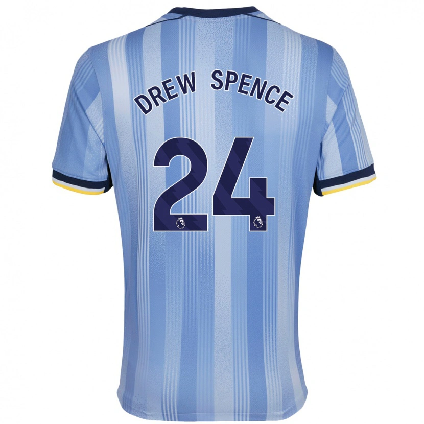 Danxen Uomo Maglia Drew Spence #24 Azzurro Chiaro Kit Gara Away 2024/25 Maglietta