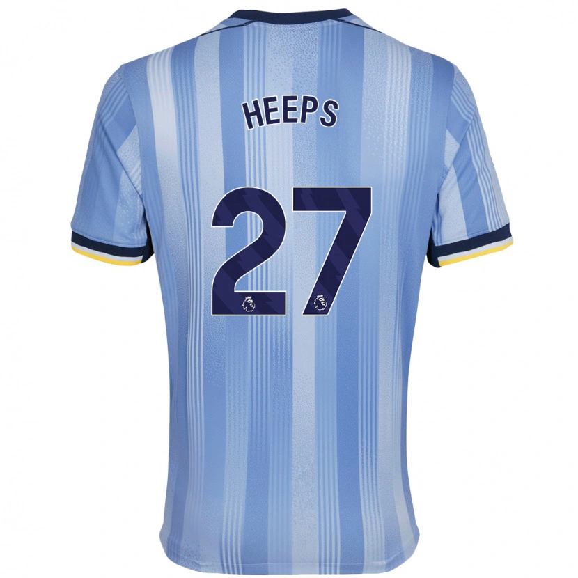 Danxen Uomo Maglia Eleanor Heeps #27 Azzurro Chiaro Kit Gara Away 2024/25 Maglietta