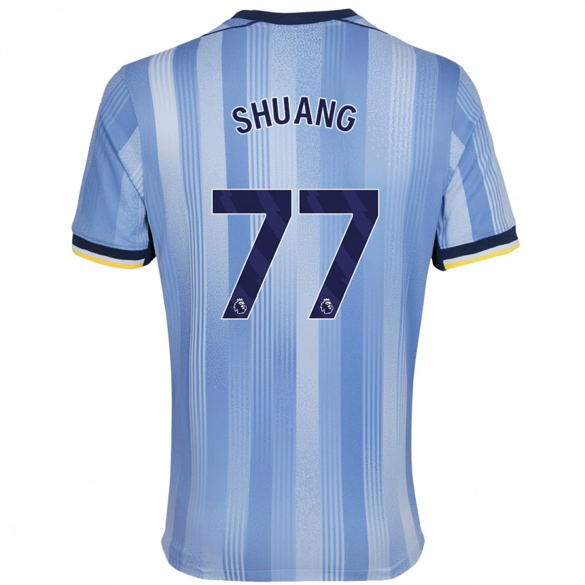 Danxen Uomo Maglia Wang Shuang #77 Azzurro Chiaro Kit Gara Away 2024/25 Maglietta