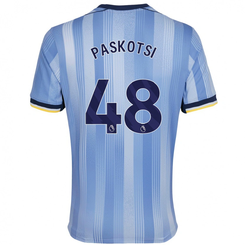 Danxen Uomo Maglia Maksim Paskotsi #48 Azzurro Chiaro Kit Gara Away 2024/25 Maglietta