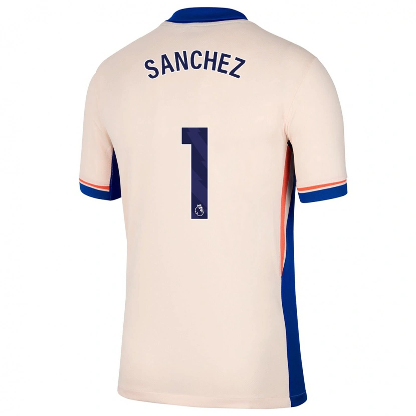Danxen Uomo Maglia Robert Sánchez #1 Beige Chiaro Kit Gara Away 2024/25 Maglietta
