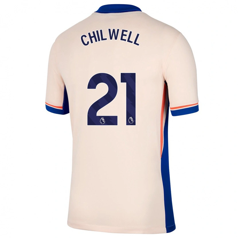 Danxen Uomo Maglia Ben Chilwell #21 Beige Chiaro Kit Gara Away 2024/25 Maglietta