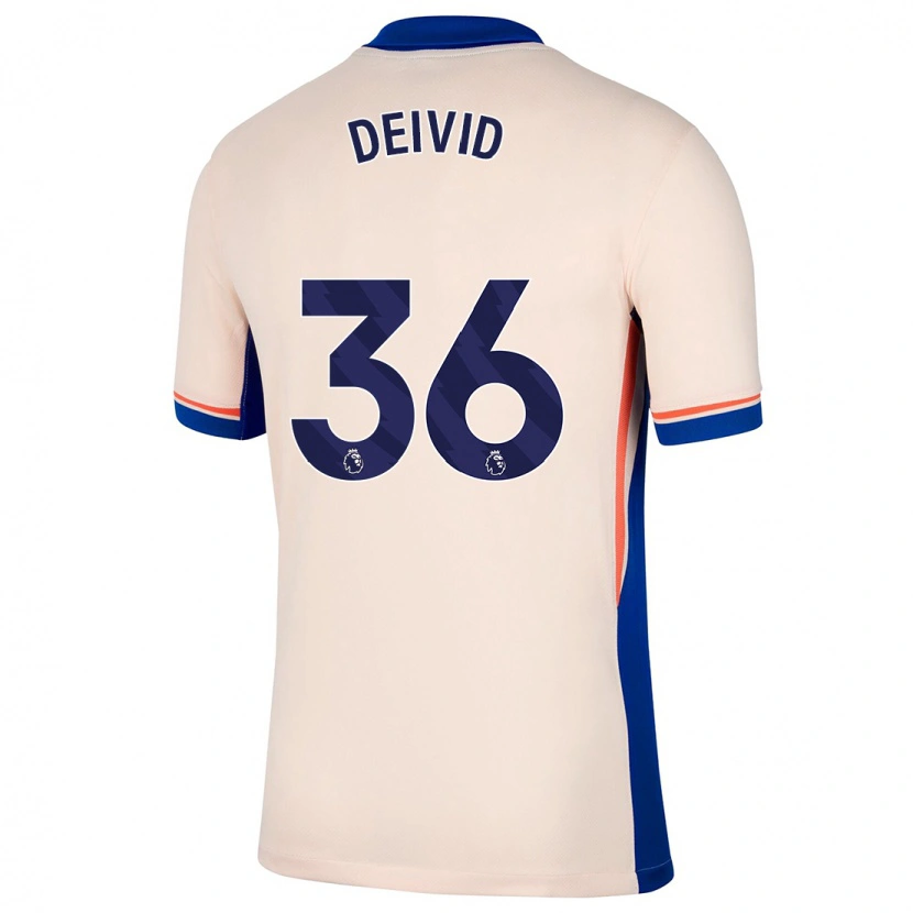 Danxen Uomo Maglia Deivid Washington #36 Beige Chiaro Kit Gara Away 2024/25 Maglietta