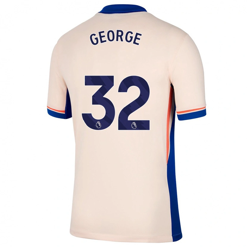 Danxen Uomo Maglia Tyrique George #32 Beige Chiaro Kit Gara Away 2024/25 Maglietta