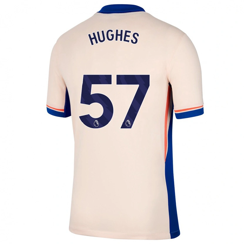 Danxen Uomo Maglia Brodi Hughes #57 Beige Chiaro Kit Gara Away 2024/25 Maglietta