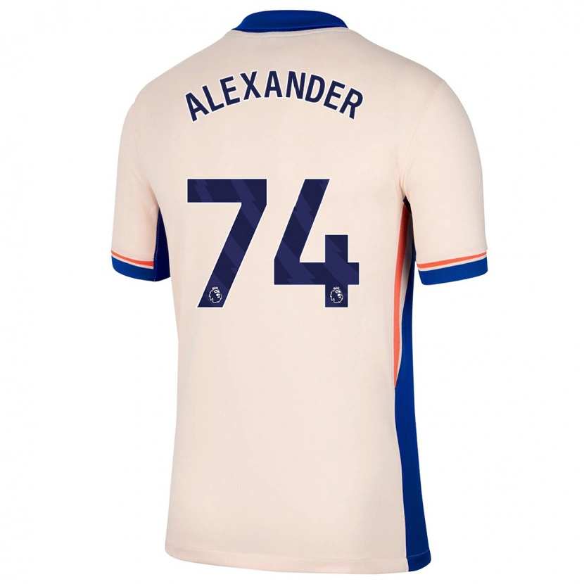 Danxen Uomo Maglia Reiss-Alexander Russell-Denny #74 Beige Chiaro Kit Gara Away 2024/25 Maglietta