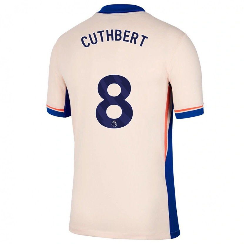 Danxen Uomo Maglia Erin Cuthbert #8 Beige Chiaro Kit Gara Away 2024/25 Maglietta