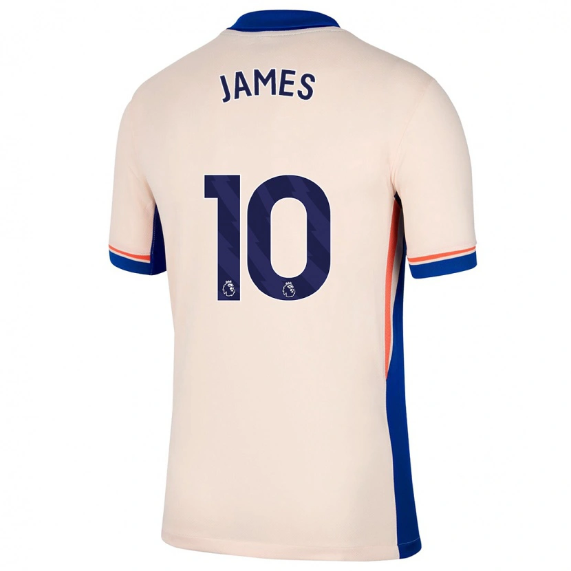 Danxen Uomo Maglia Lauren James #10 Beige Chiaro Kit Gara Away 2024/25 Maglietta