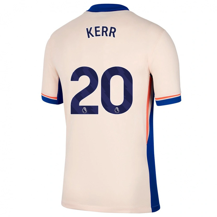 Danxen Uomo Maglia Sam Kerr #20 Beige Chiaro Kit Gara Away 2024/25 Maglietta