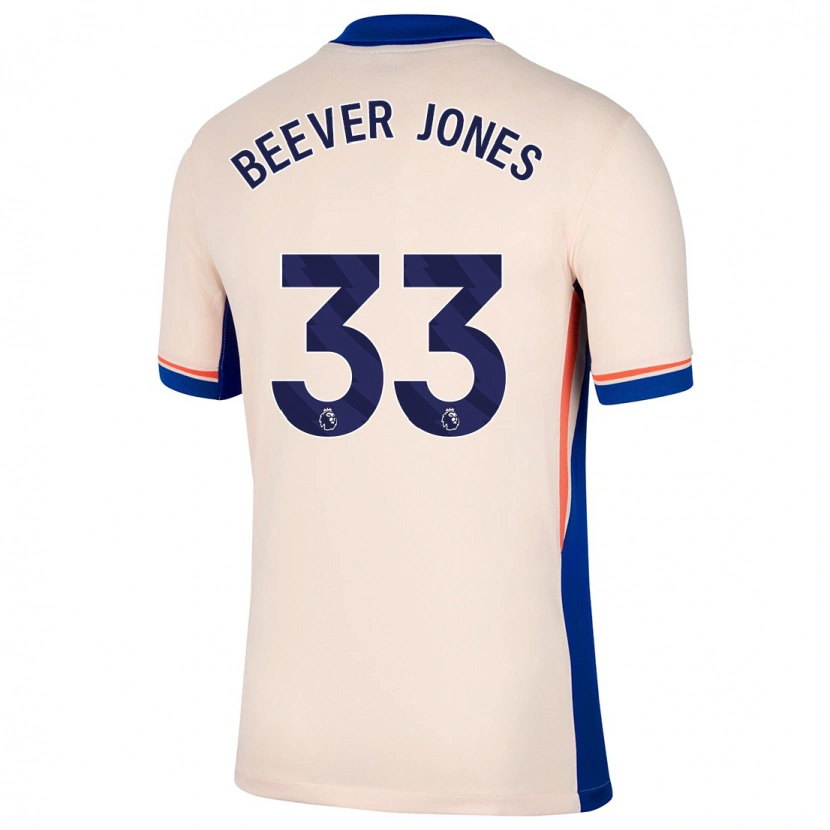 Danxen Uomo Maglia Aggie Beever-Jones #33 Beige Chiaro Kit Gara Away 2024/25 Maglietta